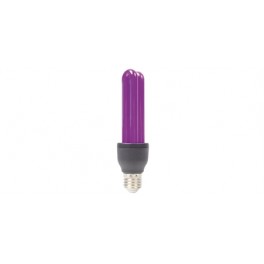 Lampadina fluorescente uv e27 25w Lampadina fluorescente con effetto UV (luce di Wood) E27 25W. Temperatura di colore 320-400nm.