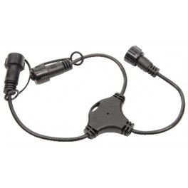 LED connect 24V T-conn outdoor black cable distance between plugs: 13cm

