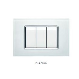 PLACCA VETRO GEM 6003BL-1 3P BIANCO