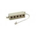 MULTIPLA CON 5 PRESE PLUG 6/4 E CAVO