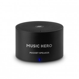 Tiny - Speaker wireless 3W NERO Mini speaker rotondo con microfono integrato e comandi per gestione di musica e chiamate, colore