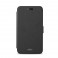 Puro Custodia Huawei Y6 5.7" + Flip Oriz. + 1 Vano Porta Carta Ecopelle Nero