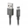 Cavo USB - Type C 2.0 con connettori metallici e cavo braided colore Dark Grey lunghezza 1,5 m