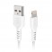 Cavo dati USB 2.0 a Apple Lightning, lunghezza 3 m. colore bianco
