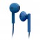 Auricolari semi in-ear MFI con microfono, tasti volume e tasto di risposta, connettore lightning, colore blu