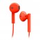 Auricolari semi in-ear MFI con microfono, tasti volume e tasto di risposta, connettore lightning, colore rosso