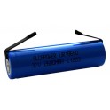 BATTERIA  LIR 18650 HFT ACCUMUL.Li-ion 2600mAh TERM.SALDARE           Altezza: 66±0.5mm Diametro: 18±0.5mm