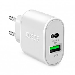 TRAVEL CHARGER TYPE C 20W + 1USB 2.A WHI